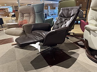 Relaxfauteuil, bruin leder, elektrisch verstelbaar - afbeelding 1 van  5
