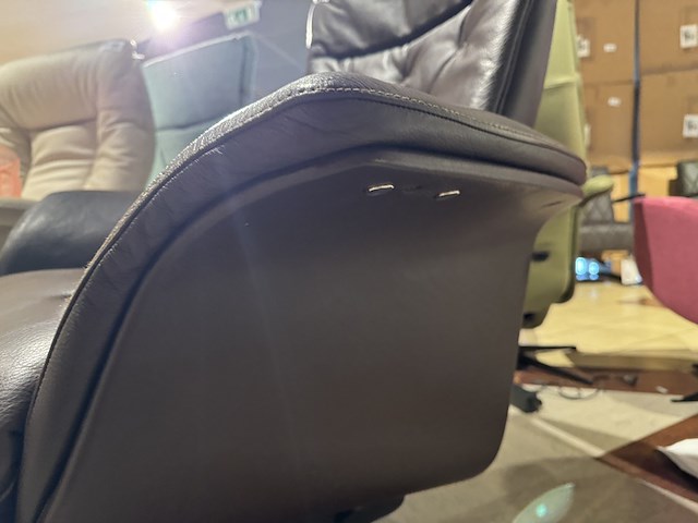 Relaxfauteuil, bruin leder, elektrisch verstelbaar - afbeelding 4 van  5