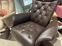 Relaxfauteuil, bruin leder, elektrisch verstelbaar - afbeelding 5 van  5