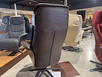 Relaxfauteuil, bruin leer, manueel verstelbaar d.m.v. gasveer - afbeelding 5 van  5