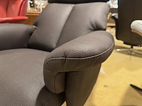 Relaxfauteuil, bruin/zwart ecoleer, manueel verstelbaar d.m.v. gasveer - afbeelding 3 van  5