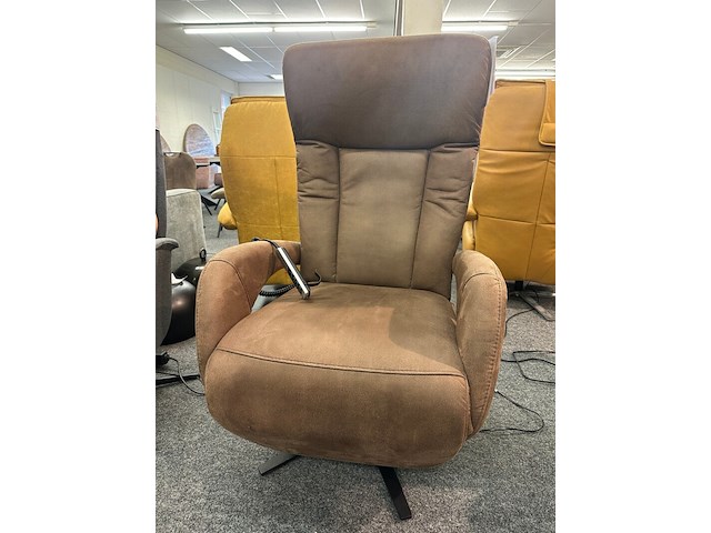Relaxfauteuil cognac, geweven, cognac - afbeelding 1 van  6