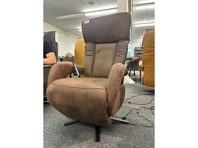 Relaxfauteuil cognac, geweven, cognac - afbeelding 2 van  6