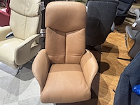 Relaxfauteuil, cognac leer, manueel verstelbaar d.m.v. gasveer - afbeelding 4 van  4