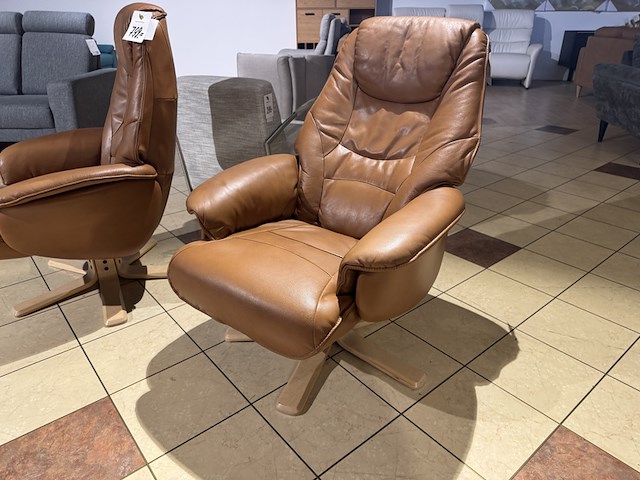Relaxfauteuil, cognac - afbeelding 1 van  5