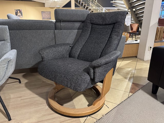 Relaxfauteuil, donkergrijs - afbeelding 1 van  5