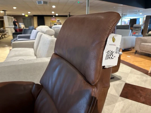 Relaxfauteuil draai elektrisch verstelbaar knudsen, donker bruin - afbeelding 7 van  8