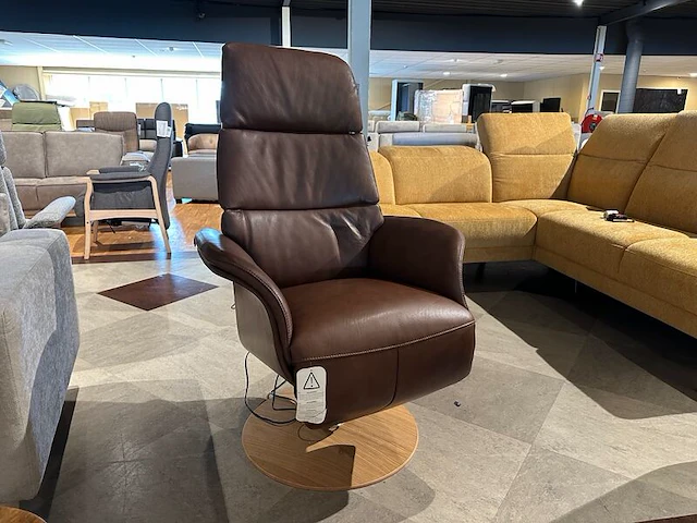 Relaxfauteuil draai elektrisch verstelbaar knudsen, donker bruin - afbeelding 8 van  8
