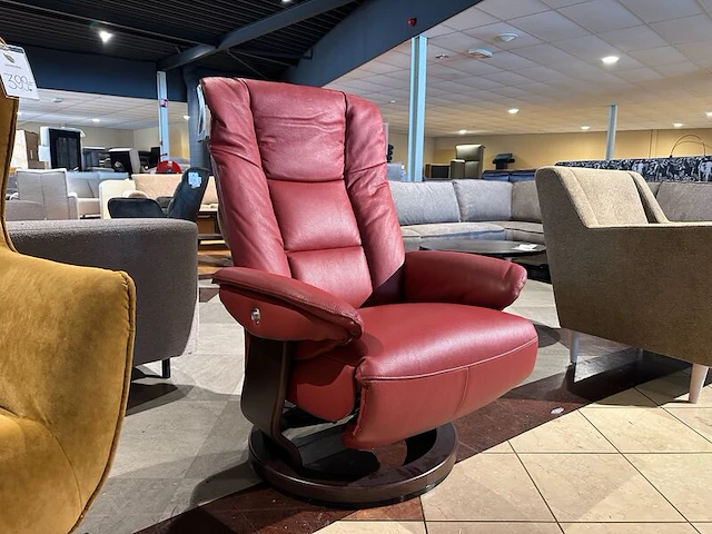 Relaxfauteuil draai verstelbaar knudsen, rood - afbeelding 2 van  6