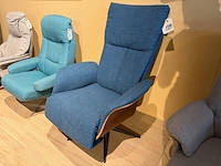 Relaxfauteuil, elektrisch verstelbaar, design blauw