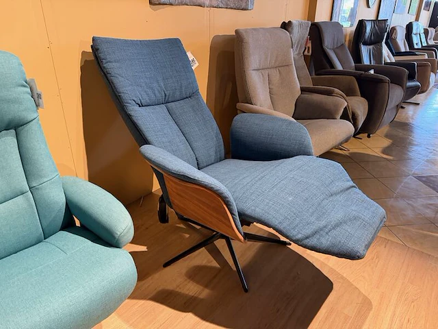 Relaxfauteuil, elektrisch verstelbaar, design blauw - afbeelding 5 van  7