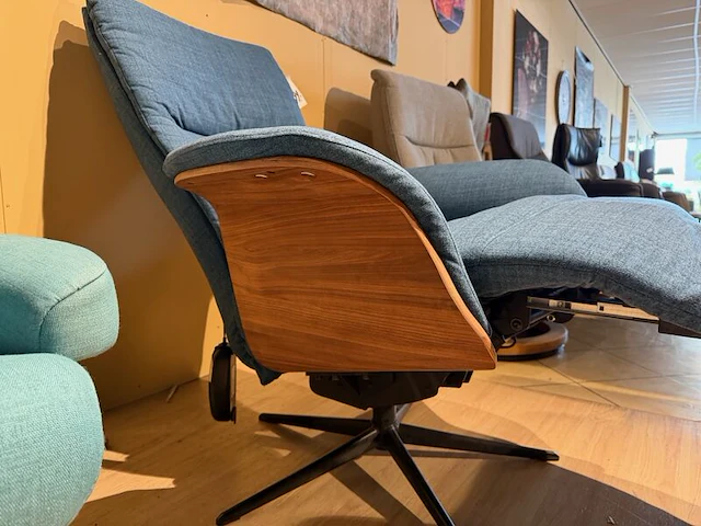 Relaxfauteuil, elektrisch verstelbaar, design blauw - afbeelding 6 van  7