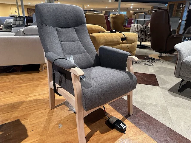 Relaxfauteuil elektrisch verstelbaar, maat medium knudsen, grijs - afbeelding 6 van  10