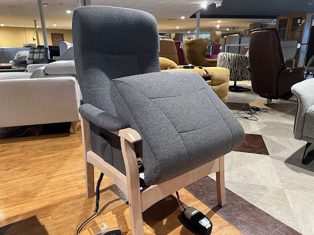 Relaxfauteuil elektrisch verstelbaar, maat medium knudsen, grijs - afbeelding 8 van  10