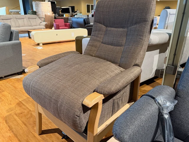 Relaxfauteuil elektrisch verstelbaar, maat medium sta op functie knudsen, taupe - afbeelding 6 van  6