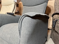 Relaxfauteuil, grijs stof, elektrisch verstelbaar, zwart onderstel - afbeelding 4 van  4