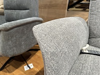 Relaxfauteuil, grijs stof, elektrisch verstelbaar, zwarte poot - afbeelding 6 van  6
