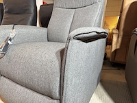 Relaxfauteuil, grijs stof, elektrisch verstelbaar - afbeelding 4 van  4