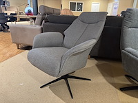 Relaxfauteuil, grijs stof, manueel verstelbaar d.m.v. gasveer - afbeelding 1 van  6