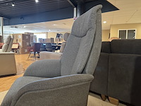 Relaxfauteuil, grijs stof, manueel verstelbaar d.m.v. gasveer - afbeelding 5 van  6