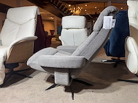 Relaxfauteuil, grijs stof, manueel verstelbaar - afbeelding 2 van  4