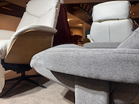 Relaxfauteuil, grijs stof, manueel verstelbaar - afbeelding 3 van  4