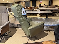 Relaxfauteuil, groen leer, manueel verstelbaar d.m.v. gasveer - afbeelding 5 van  5