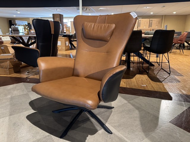 Relaxfauteuil, hjort knudsen, bruin/zwart - afbeelding 1 van  5