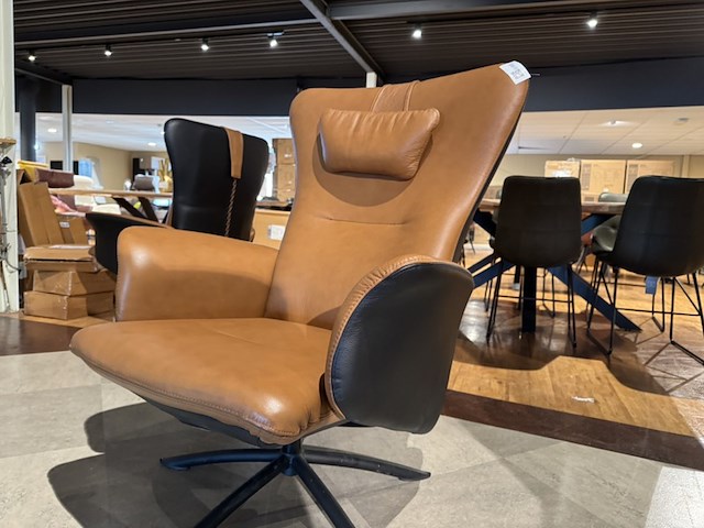 Relaxfauteuil, hjort knudsen, bruin/zwart - afbeelding 2 van  5