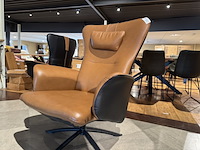 Relaxfauteuil, hjort knudsen, bruin/zwart - afbeelding 2 van  5