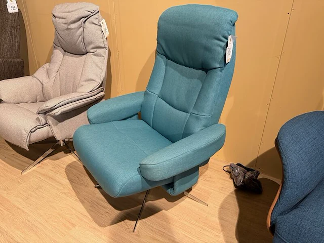 Relaxfauteuil, manueel verstelbaar blauw - afbeelding 1 van  6