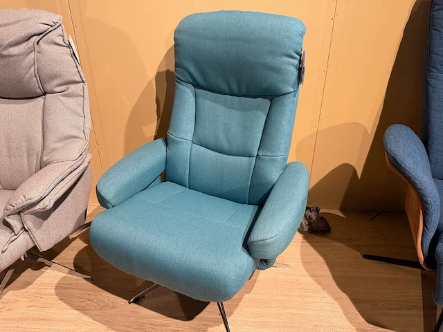 Relaxfauteuil, manueel verstelbaar blauw - afbeelding 2 van  6
