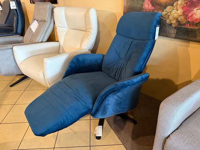 Relaxfauteuil, manueel verstelbaar blauw - afbeelding 1 van  5