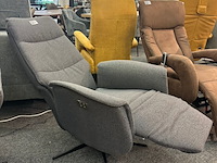 Relaxfauteuil microvezel, geweven, antraciet - afbeelding 4 van  9