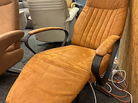 Relaxfauteuil sander op accu, hjort knudsen, microvezel, cognac - afbeelding 4 van  5