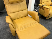 Relaxfauteuil saskia 3 motorig, steinpol, microvezel, oker geel - afbeelding 1 van  4