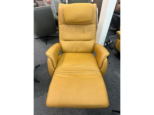 Relaxfauteuil saskia 3 motorig, steinpol, microvezel, oker geel - afbeelding 3 van  4