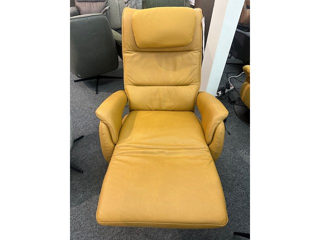 Relaxfauteuil saskia 3 motorig, steinpol, microvezel, oker geel - afbeelding 4 van  4