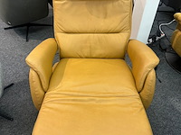 Relaxfauteuil saskia 3 motorig, steinpol, microvezel, oker geel - afbeelding 4 van  4
