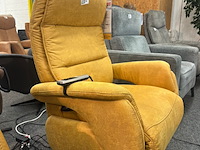 Relaxfauteuil sta op saskia plus 3 motorig, steinpol, leder evita, dijon - afbeelding 1 van  4