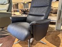 Relaxfauteuil, zwart leer, manueel verstelbaar d.m.v. gasveer - afbeelding 3 van  6