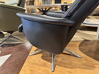 Relaxfauteuil, zwart leer, manueel verstelbaar d.m.v. gasveer - afbeelding 5 van  6