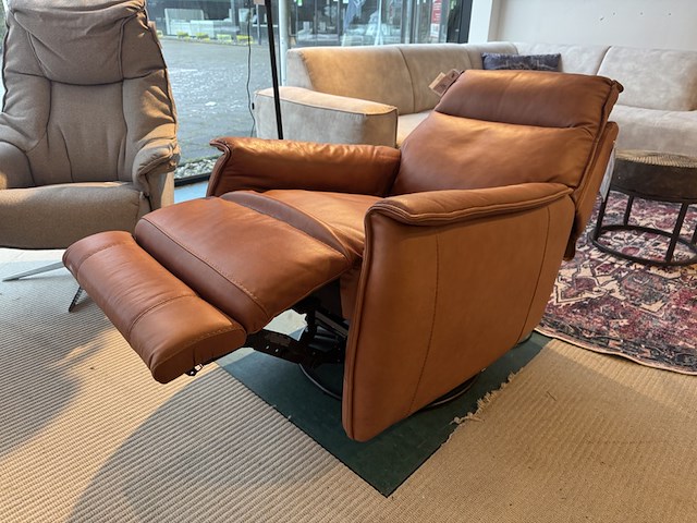 Relax/schommelfauteuil, cognac - afbeelding 2 van  5
