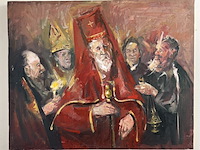 Religieus schilderij, oost-europese school, 2000 - afbeelding 1 van  2