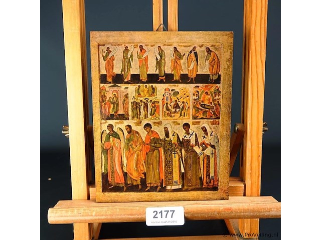Religieuze voorstelling op plank - afbeelding 1 van  5