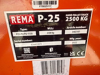 Rema - 2022 - p25-pu - palletwagen 2500kg - afbeelding 4 van  4
