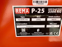 Rema - 2023 - p25-pu - palletwagen 2500kg - afbeelding 2 van  2