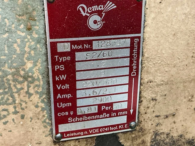 Rema s2/60 borenslijpmachine - afbeelding 3 van  11