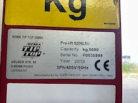 Rema tiptop - 2013 - pro-lift 5206l5u - hefbrug - afbeelding 8 van  11