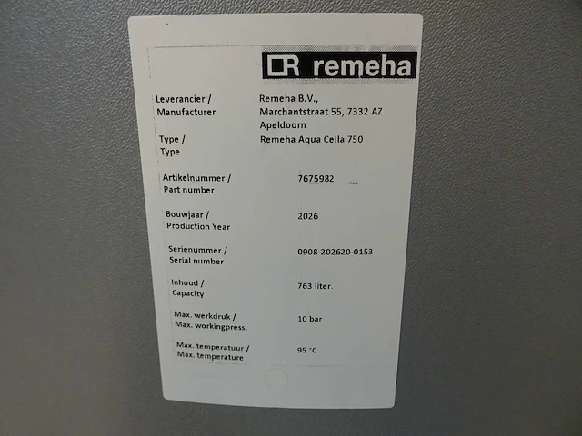 Remeha - aquacella 750 - boiler - afbeelding 6 van  6